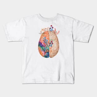 Floral Brain	Living that Nurse Life Kids T-Shirt